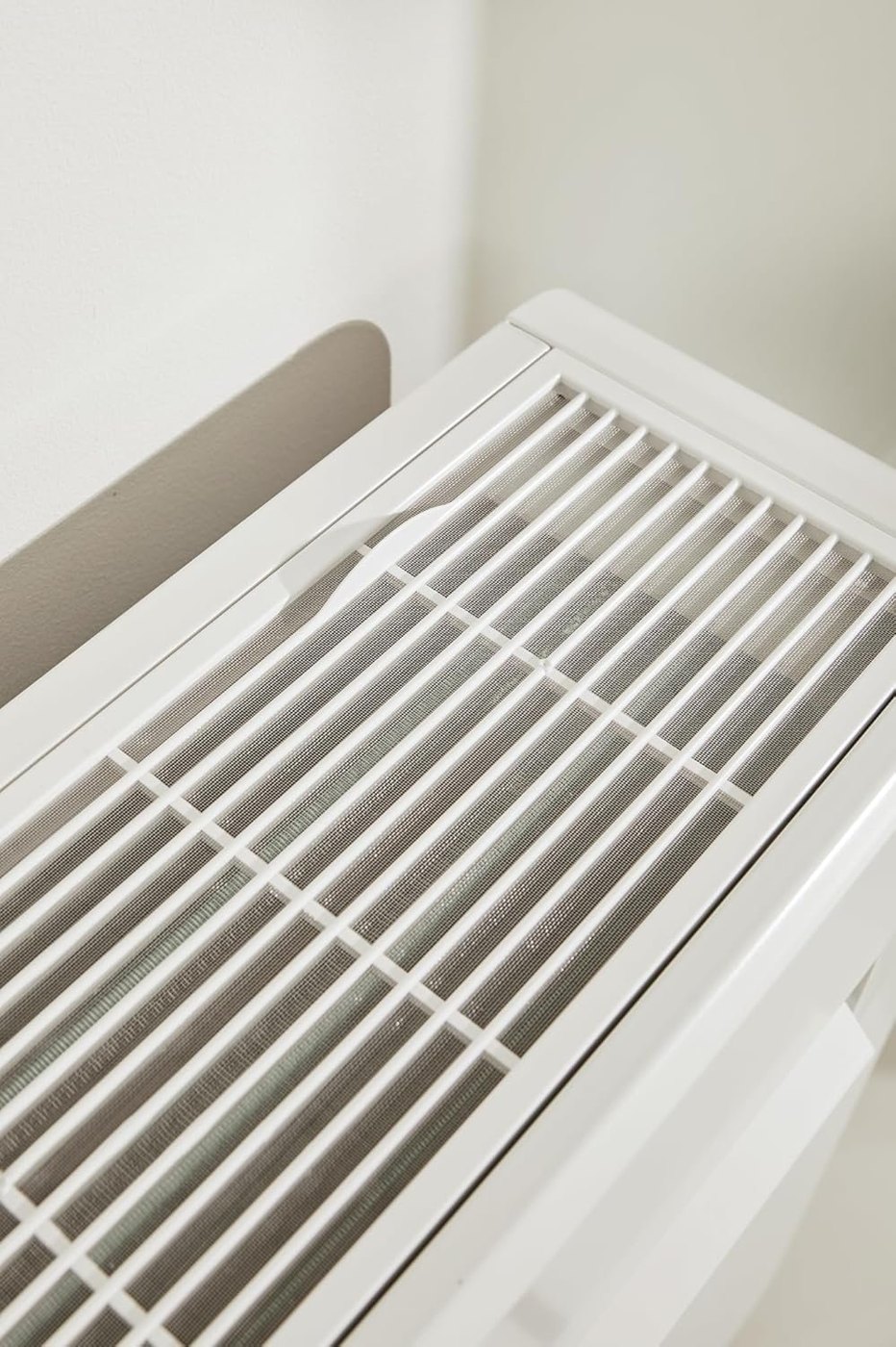 Detail van het front van een monoblock airco